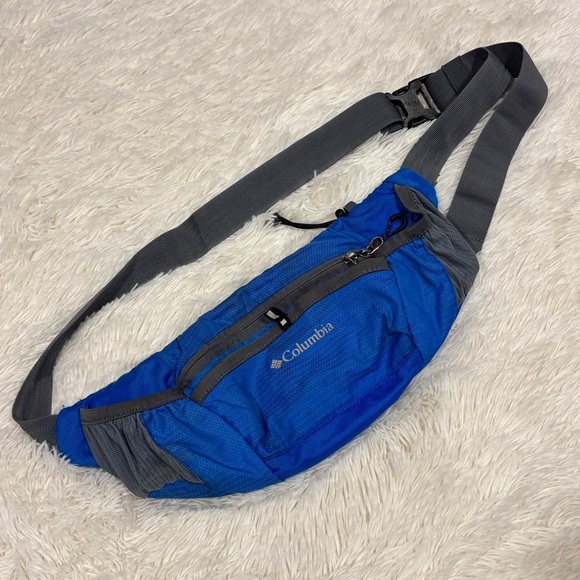 Columbia Outdoor Adventure Lumbar Bag Hiking Trail Fanny Pack Unisex 0/S Blue - Picture 1 of 11